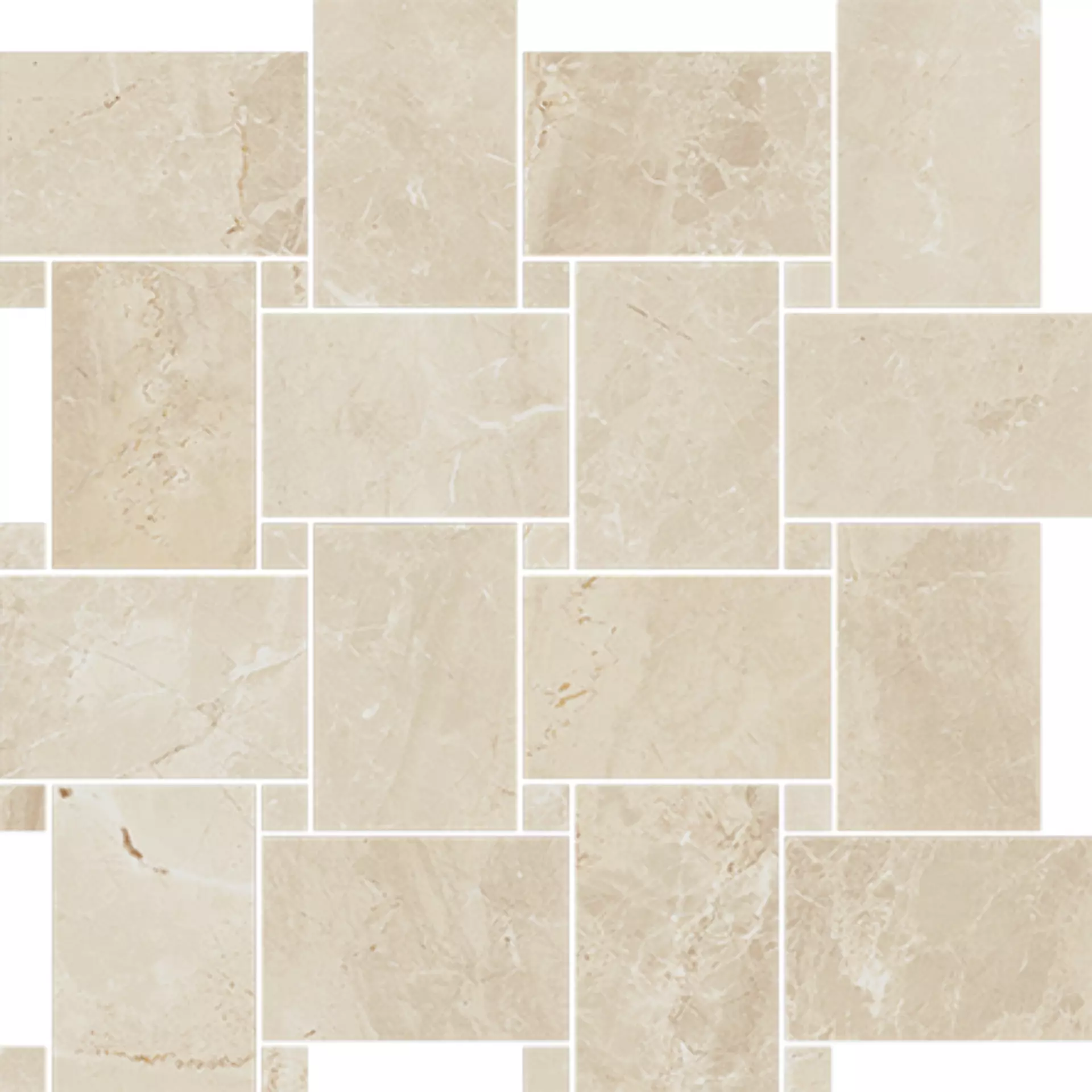 Cerdomus Sybil Beige Levigato Mosaico Contrasti Con Tozzetto Oro 84495 30x30cm rettificato 8,5mm
