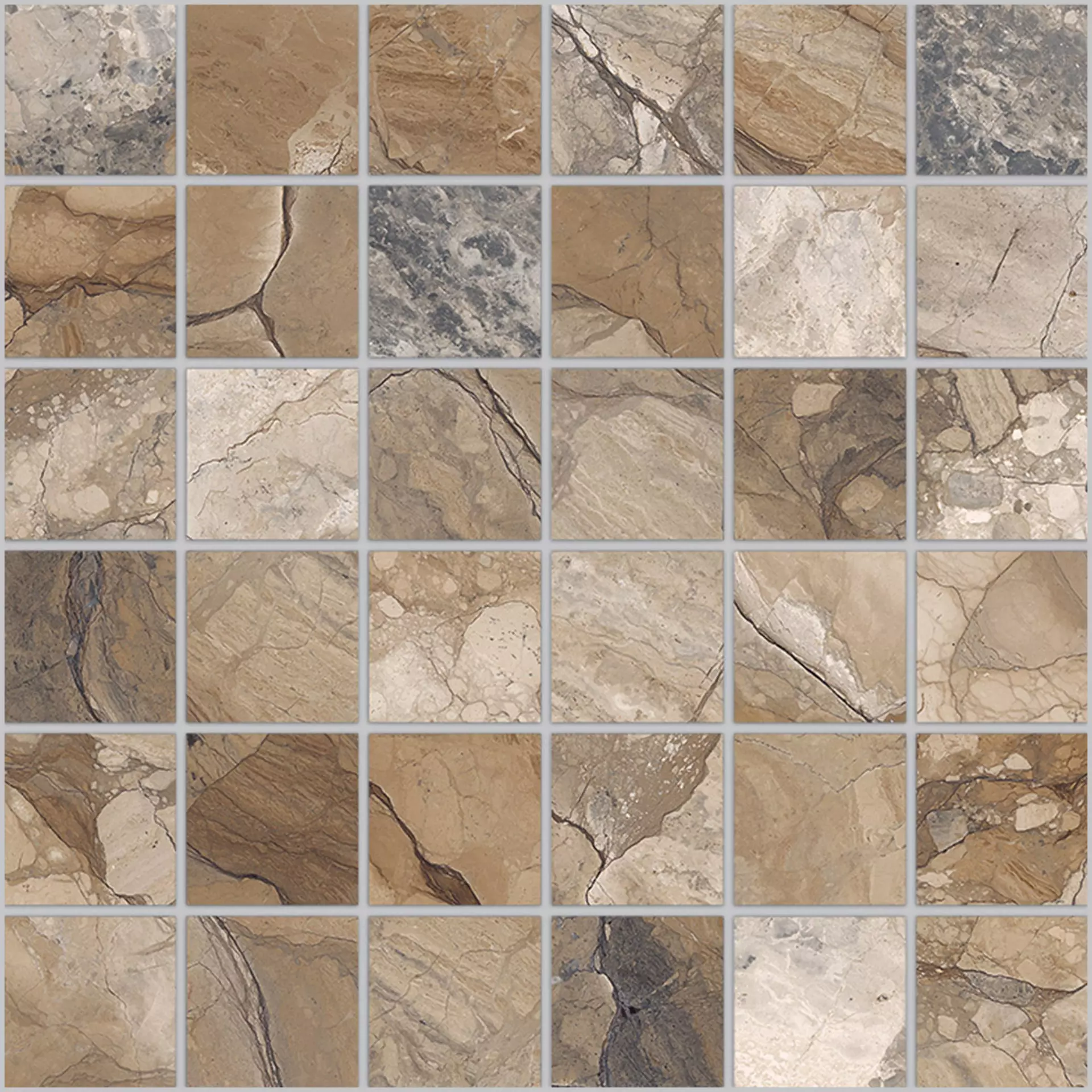 La Faenza Oro Illusion Bronze Natural Smooth Matt Mosaico 172220 30x30cm rettificato 10mm