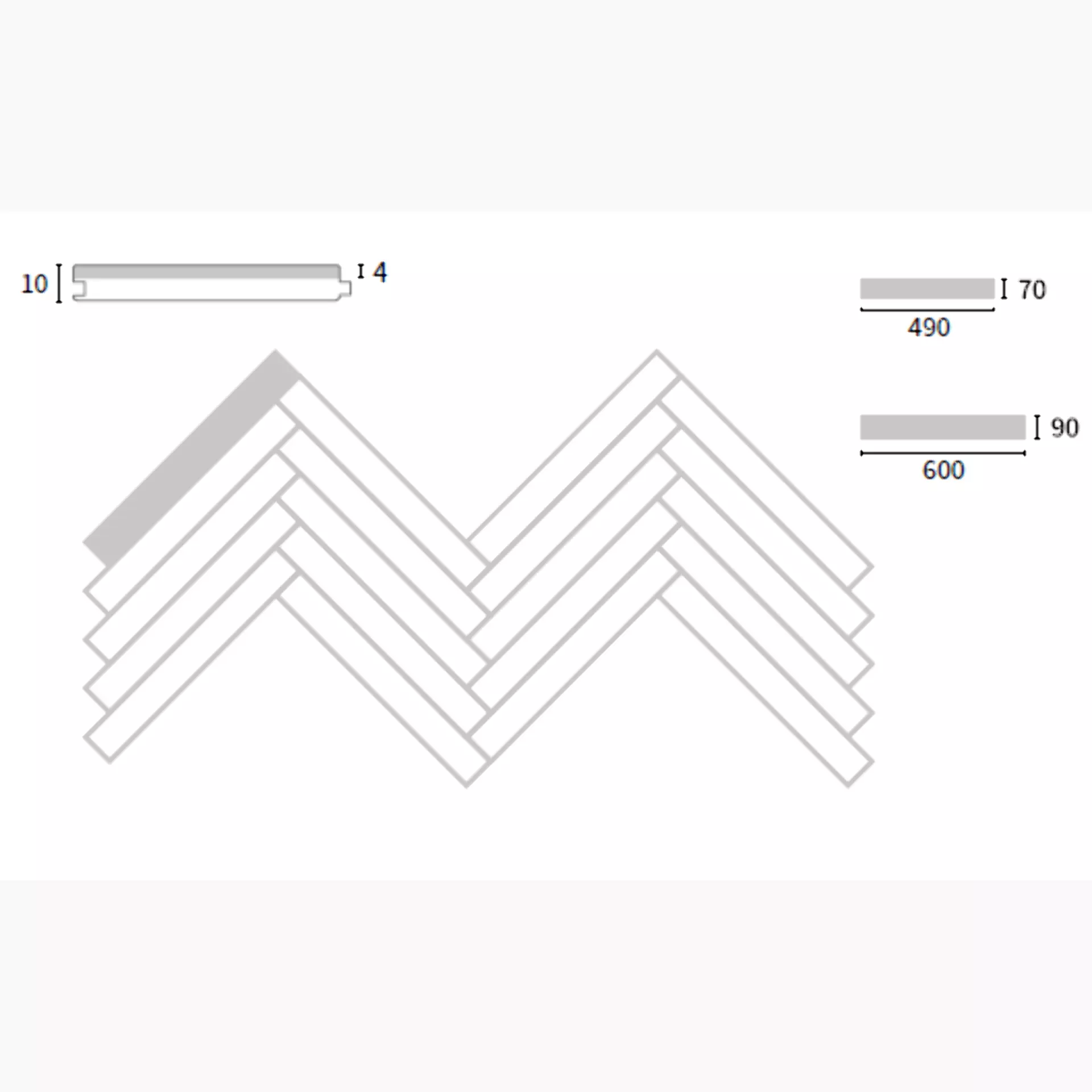 Woodco Dream Rovere Moka DRE064 spazzolata vernice extra opaca scelta spirit 7x49cm SPINA ITALIANA 10mm